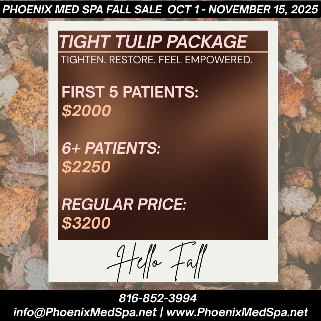 Med spa fall sale package pricing details.